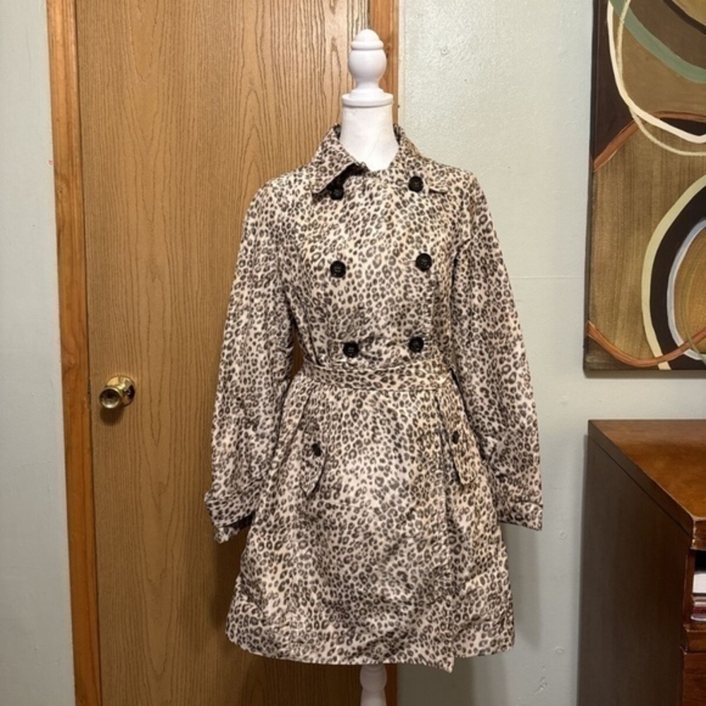 Banana Republic "Mad Men Collection" Small w/Animal Print Belted Trench Coat